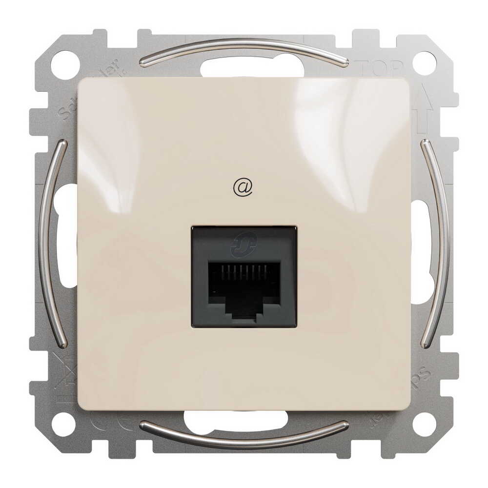 Розетка Schneider Sedna Design бежевая компьютерная RJ45 Cat. 6 UTP ( SDD112461 )